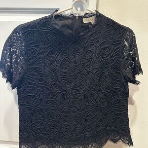 Elegant Black Lace Top